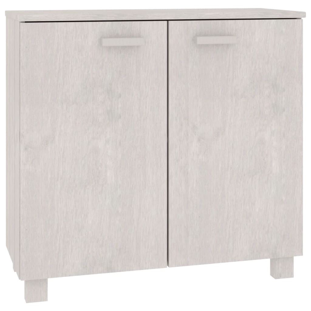 vidaXL Sideboard HAMAR White 33.5"x13.8"x31.5" Solid Wood Pine