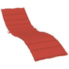 vidaXL Sun Lounger Cushion Melange Red 200x50x4 cm Fabric