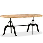 vidaXL Dining Table Solid Mango Wood and Steel 70.9"