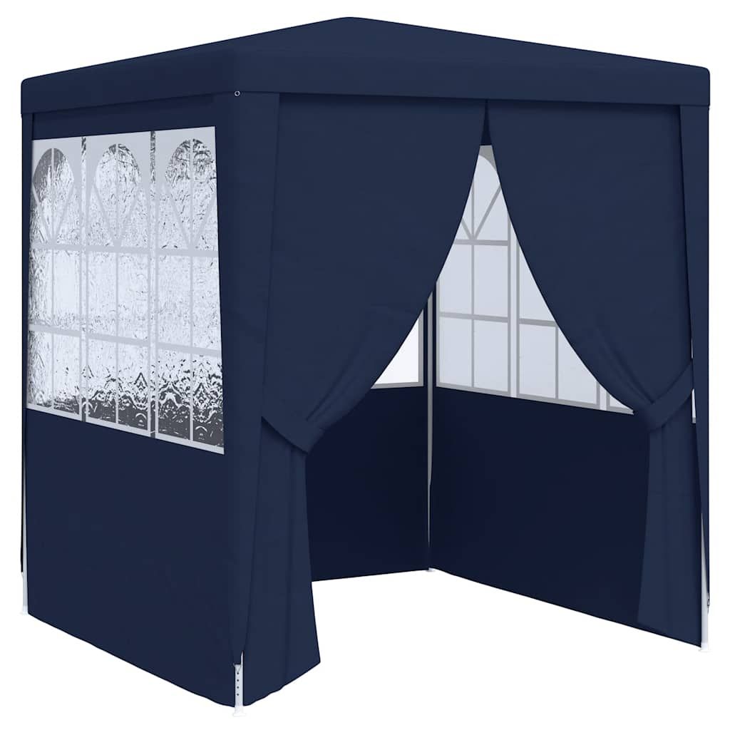 vidaXL Professional Party Tent with Side Walls 8.2'x8.2' Blue 0.3 oz/ftÂ²