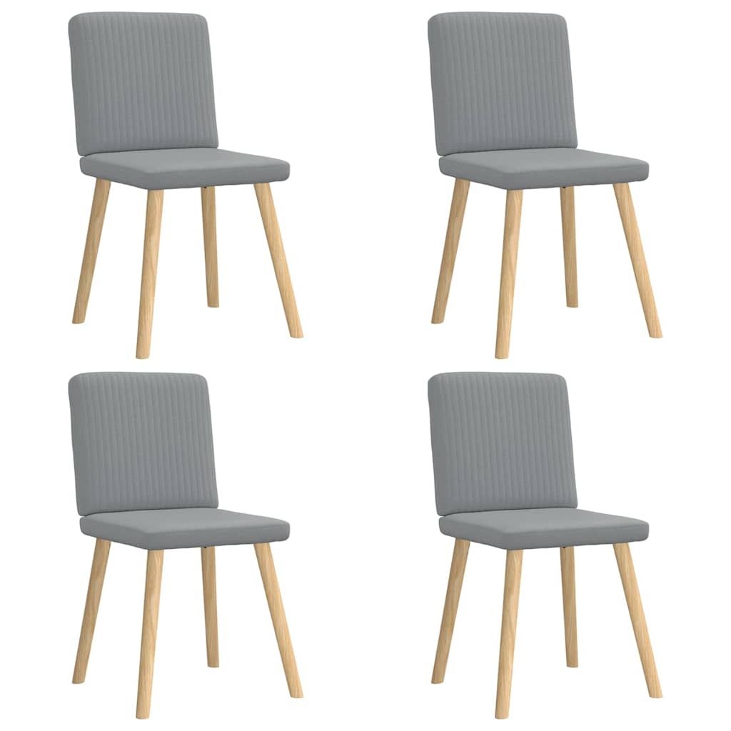 vidaXL Dining Chairs 4 pcs Light Gray Fabric