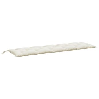 vidaXL Garden Bench Cushion Melange Cream 180x50x7 cm Fabric