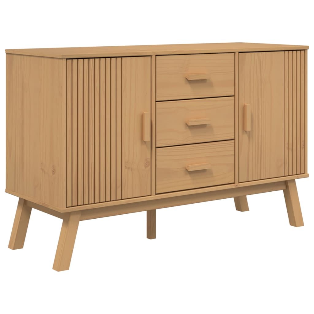 vidaXL Sideboard OLDEN Brown 44.9"x16.9"x28.9" Solid Wood Pine