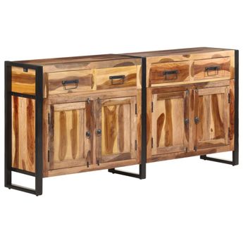 vidaXL Sideboard 67.7"x13.8"x31.5" Solid Acacia Wood with Honey Finish