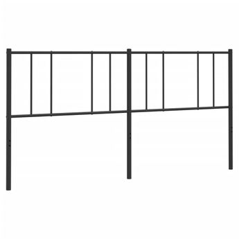 vidaXL Metal Replace Headboard Black 76"