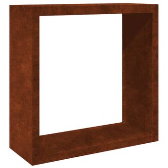 vidaXL Firewood Rack 39.4"x15.7"x39.4" Weathering Steel
