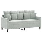 vidaXL 2-Seater Sofa Light Gray 55.1" Velvet