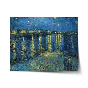 Sablio Plakát Hviezdna noc nad Rhônou - Vincent van Gogh - 60x40 cm