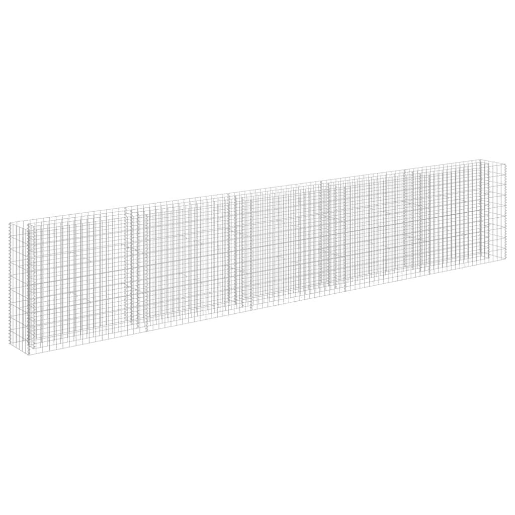vidaXL Gabion Raised Bed Galvanized Steel 177.2"x11.8"x35.4"