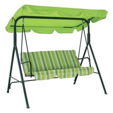 KONDELA Taula garden swing white / green