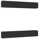 vidaXL TV Cabinets 4 pcs Black 100x30x30 cm Engineered Wood