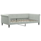 vidaXL Day Bed without Mattress Light Grey 100x190 cm Velvet