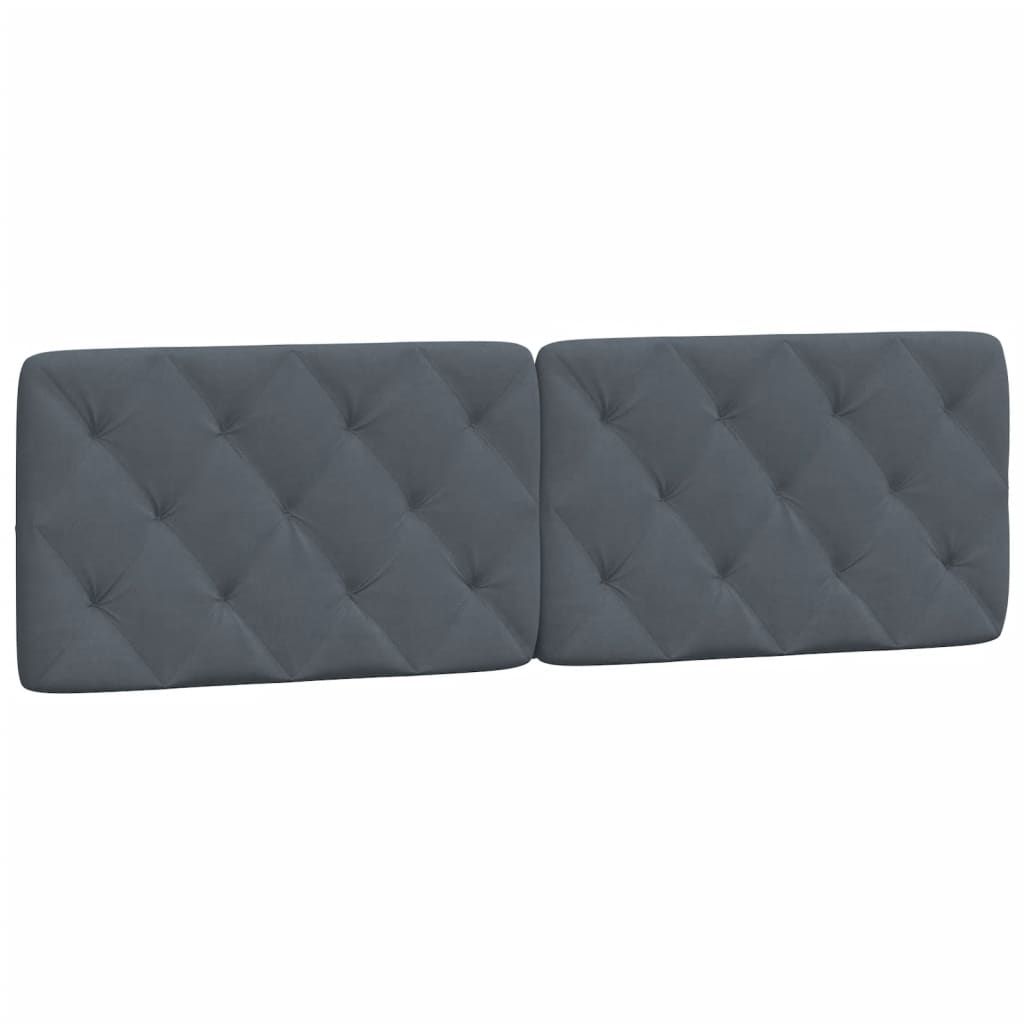 vidaXL Headboard Cushion Dark Grey 152 cm Velvet