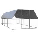 vidaXL Outdoor Chicken Cage 9.8âx26.2âx6.6â Galvanized Steel