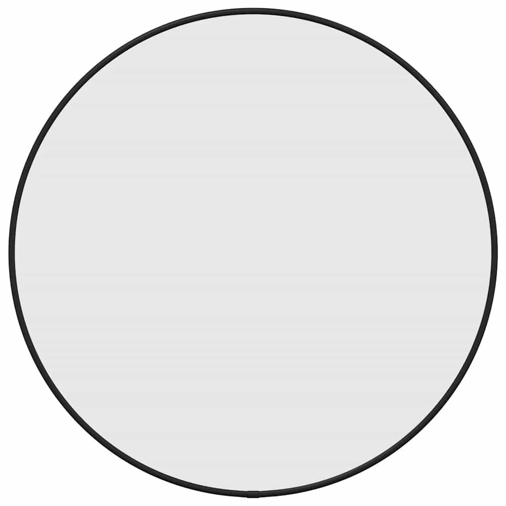 vidaXL Wall Mirror Black Ã 19.7 " Round