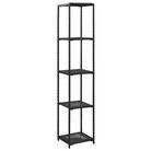vidaXL Storage Shelf Black 11.8"x11.8"x59.1" Poly Rattan