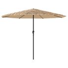 vidaXL Garden Parasol with Steel Pole Brown 152.8"x152.8"x97.6"