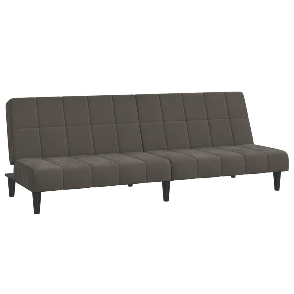 vidaXL 2-Seater Sofa Bed Dark Gray Velvet