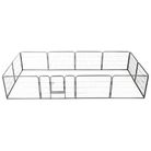 vidaXL Dog Playpen 12 Panels Steel 80x60 cm Black