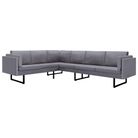 vidaXL Corner Sofa Light Gray Fabric