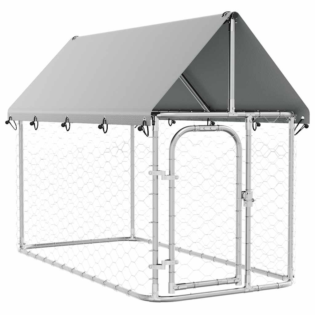 vidaXL Outdoor Dog Kennel with Roof 78.7"x39.4"x59.1"