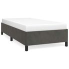 vidaXL Bed Frame without Mattress Dark Gray 39.4"x79.9" Twin XL Velvet