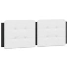 vidaXL Headboard Cushion "Zadar" White and Black 53.9" Faux Leather