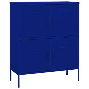 vidaXL Storage Cabinet Navy Blue 31.5"x13.8"x40" Steel