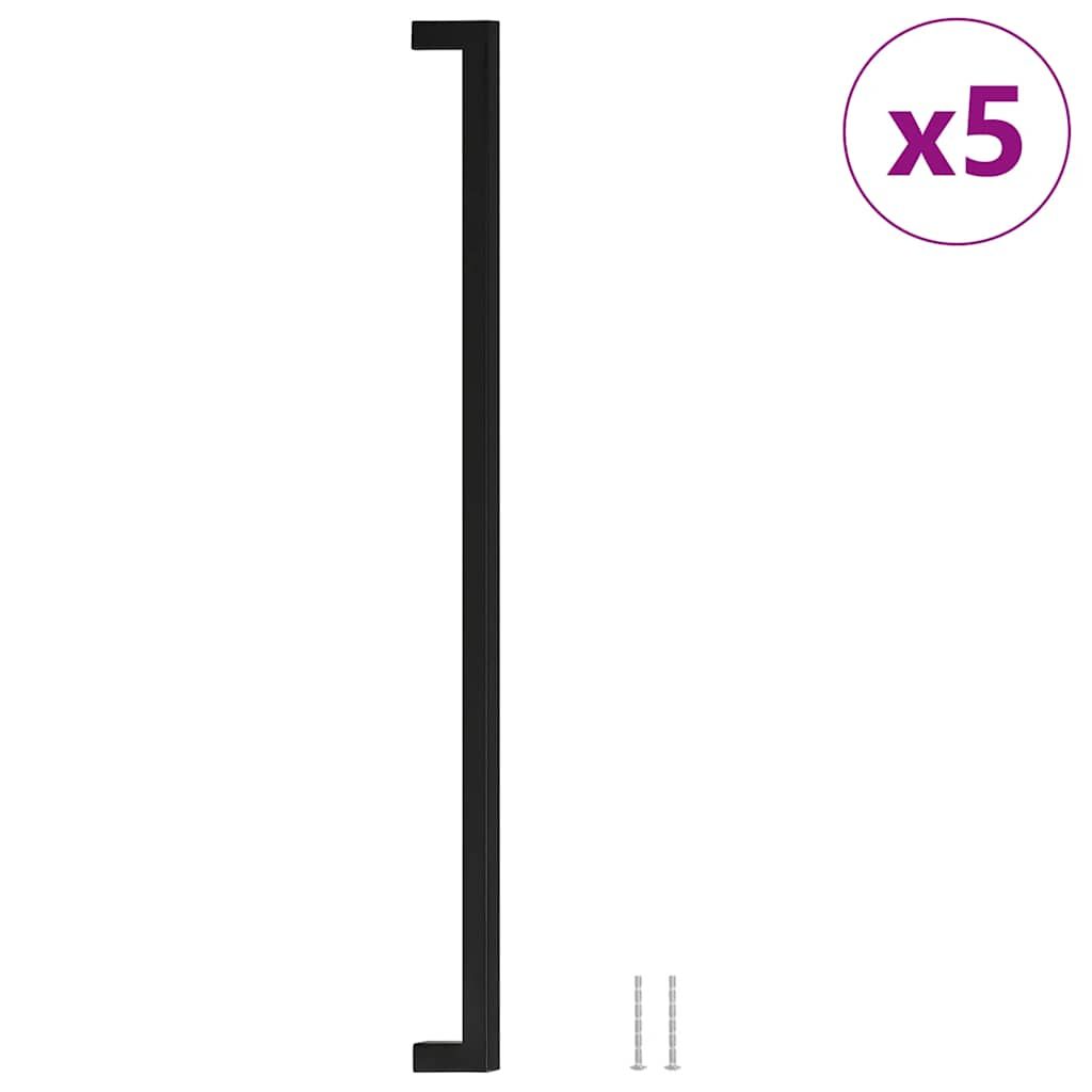 vidaXL Cabinet Handles 5 pcs Black 480 mm Stainless Steel