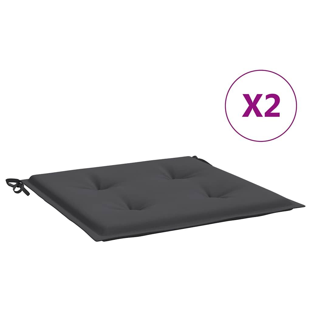 vidaXL Garden Chair Cushions 2 pcs Anthracite 40x40x4 cm Oxford Fabric