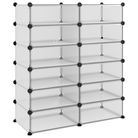 vidaXL Shoe Rack Transparent 94.5x36.5x106 cm PP