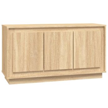 vidaXL Sideboard Sonoma Oak 40.2"x13.8"x21.7" Engineered Wood