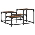vidaXL Coffee Table Smoked Oak 26.8"x26.8"x15.7" Engineered Wood