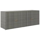 vidaXL Garden Storage Cabinet Gray 78"x21.9"x31.5" Poly Rattan