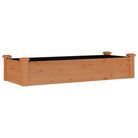 vidaXL Garden Raised Bed with Liner Brown 120x45x25 cm Solid Wood Fir