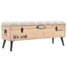 vidaXL Storage Bench 110 cm Solid Wood Fir