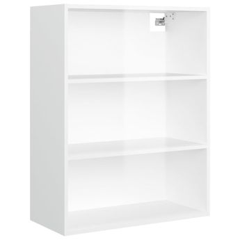 vidaXL Hanging Wall Cabinet High Gloss White 69.5x32.5x90 cm