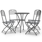 vidaXL 5 Piece Patio Dining Set Expanded Metal Mesh Anthracite