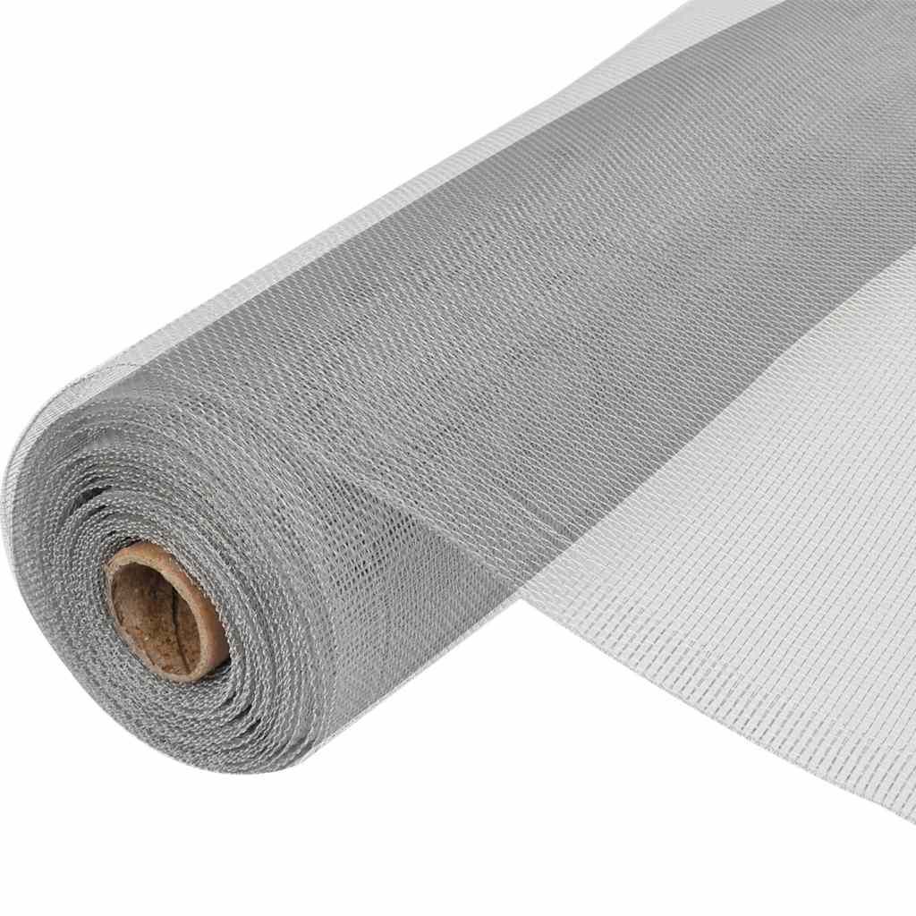 vidaXL Mesh Screen Aluminum 39.4"x196.9" Silver
