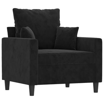 vidaXL Sofa Chair Black 23.6" Velvet
