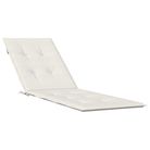 vidaXL Deck Chair Cushion Melange Cream (29.5"+41.3")x19.7"x1.6" Fabric