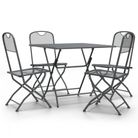 vidaXL 5 Piece Patio Dining Set Expanded Metal Mesh Anthracite