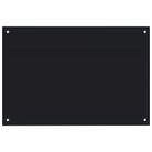vidaXL Kitchen Backsplash Black 35.4"x23.6" Tempered Glass