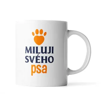 Sablio Hrnek Miluji svého psa - 200 ml - espresso