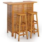 vidaXL 3 Piece Patio Bar Set Solid Wood Acacia