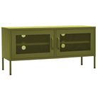 vidaXL TV Stand Olive Green 41.3"x13.8"x19.7" Steel