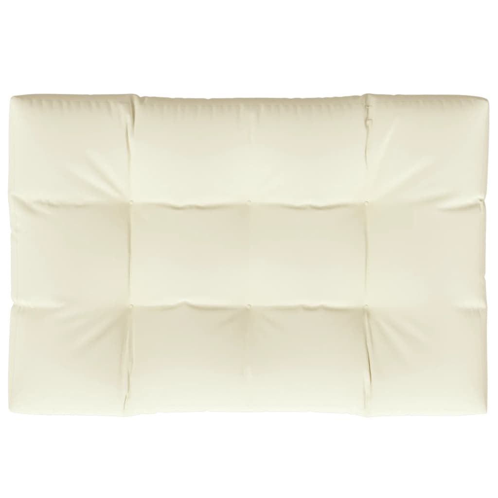 vidaXL Pallet Cushion Cream 47.2"x31.5"x4.7" Fabric