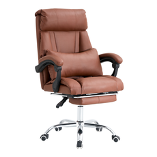 Office chair with base, brown eco-leather, DARTON