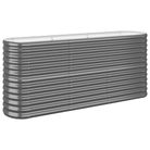 vidaXL Garden Raised Bed Galvanized Steel 59.8"x15.7"x26.8" Anthracite