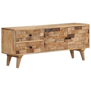 vidaXL TV Cabinet with 2 Drawers 110x30x45 cm Solid Wood Mango